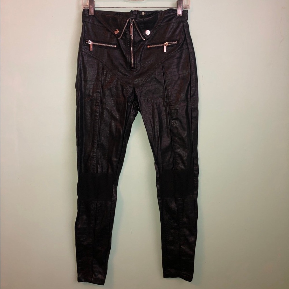 NWT Maniere De Voir Motorcycle Biker Skinny Pants Sz UK 6 US XS 2